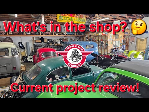 Видео: Обзор текущего проекта Volkswagen Restoration Shop! Автобусы, Bugs и Ghias, стандартные, кастомны...