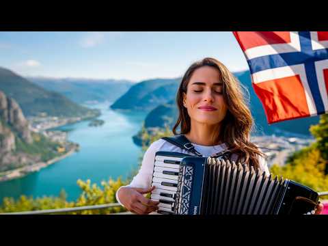 Видео: Потрясающие пейзажи Норвегии 4K | Расслабляющая музыка для аккордеона и гитары