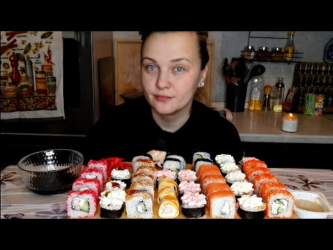 Видео: Мукбанг Роллы