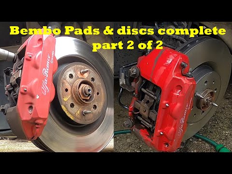 Видео: Замена тормозных колодок и дисков Brembo на Alfa Romeo Mito QV (Giulietta). Часть 2 из 2. Пошагов...