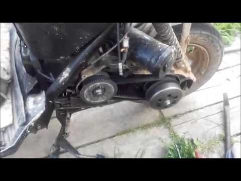 Видео: Простой и быстрый способ замены ремня вариатора на скутере с двигателем 139qmb