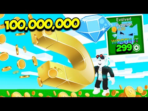 Видео: МАСТЕР МАГНИТА! ПОЛУЧИЛ 100,000,000 ГЕМОВ ЗА МИНУТУ! ROBLOX Magnet Masters