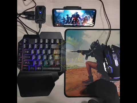 Видео: Клавиатура и мышь для телефона планшета набор 4в1 адаптер Battle Fire Store для PUBG Mobile