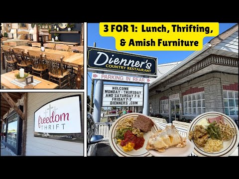 Видео: Буфет Dienner's, Thrifting и мебель King's Amish! Видео «3 по цене 1»! #lancasterpa #amishcountry