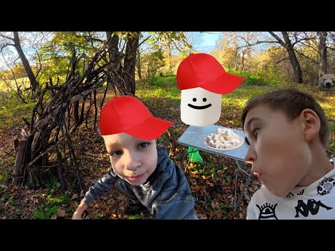 Видео: Сбежали со школы и построили шалаш для выживания в лесу.