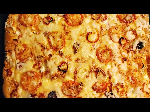 Видео: Сюрприз от мужа/ Вкусная  пицца  в духовке на пышном тесте с секретным ингредиентом 😋😋