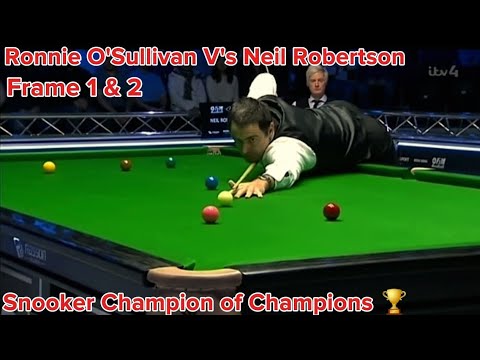 Видео: Ронни О'Салливан против Нила Робертсона (фреймы 1 и 2) — Чемпион чемпионов по снукеру 🏆.