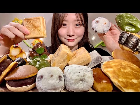 Видео: ASMR японские сладости моти Дораяки【русские субтитры】【Mukbang/ Eating Sounds】