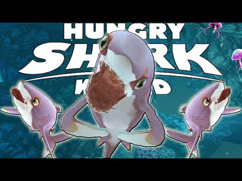 Видео: АКУЛА КАЧОК РВЁТСЯ В БОЙ, РИФОВАЯ АКУЛА  | Hungry Shark World