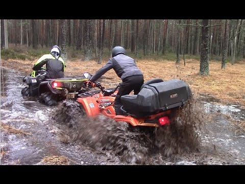 Видео: Квадро спор BRP vs CFMOTO гряземес квадроциклов. Часть первая вода!