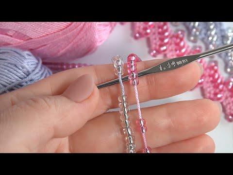 Видео: Порадуйте себя НЕЖНОСТЬЮ и КРАСОТОЙ/Вязание крючком ТЕСЬМЫ или ЛЕНТЫ с БИСЕРОМ/Авторская ИДЕЯ