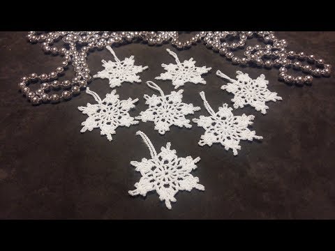 Видео: Маленькие снежинки крючком