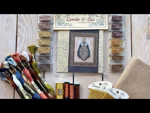 Видео: 42. Lavender and Lace Angel of Love. Старт процесса . Вышивка крестом / крестиком