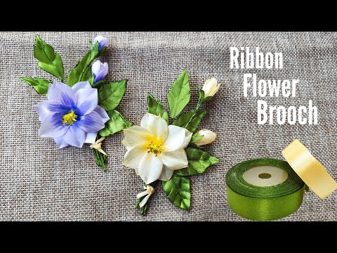 Видео: DIY / как сделать брошь цветы из атласной ленты легко
