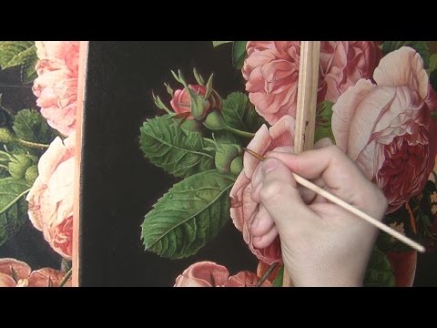 Видео: Рисуем листья розы. Полное видео. Часть 1. How to paint a rose leaves.