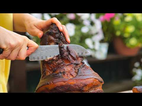 Видео: Секреты вкуснейшей копченой свиной рульки/ Галушки / Товченики
