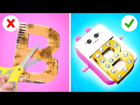 Видео: Картонные поделки волшебство! Лайфхаки для богатых и бедных! Веселые создания от 123 GO Like!