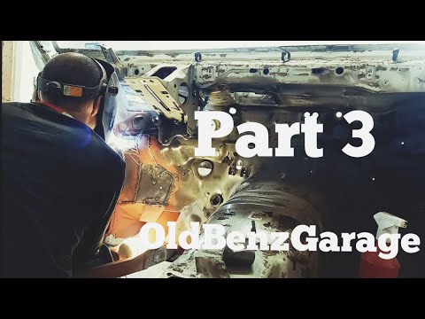 Видео: Реставрация Mercedes w123. 3-я часть. Сварка пола, порога и поддомкратников.