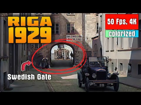 Видео: ►【4K, 50Fps, в цвете】Рига, 1929 (добавлен звук) -【восстановлено искусственным интеллектом】[СУБТИТРЫ]