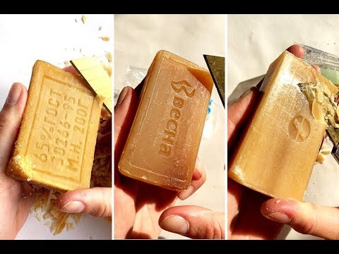 Видео: РЕЖУ ОЧЕНЬ СУХОЕ ХОЗЯЙСТВЕННОЕ МЫЛО / VERY DRY SOAP CUTTING