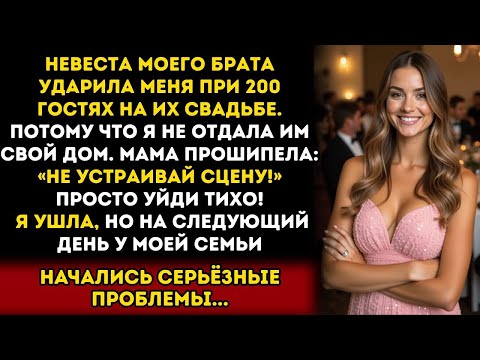 Видео: Невеста брата ударила меня на свадьбе - всё из-за дома, который я не отдала. А мама - только шипела
