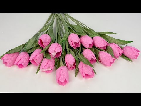 Видео: 🌷✨ Мастер класс. Цветы из конфет. Тюльпаны из гофрированной бумаги