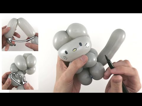 Видео: Как сделать китти из одного шара для моделирования 260