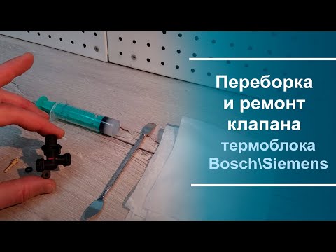 Видео: Переборка и ремонт клапана термоблока Bosch\Siemens.