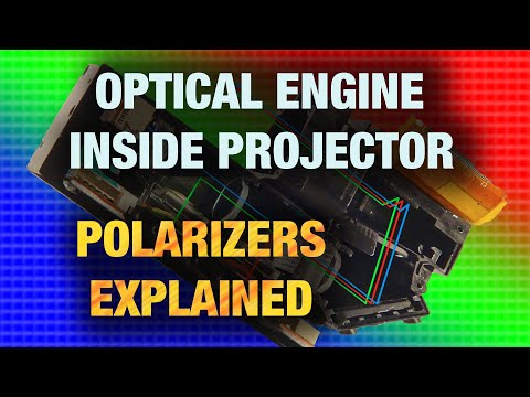 Видео: Объяснение ремонта оптики и поляризаторов ЖК-проектора, как устранить неполадки с изображением пр...