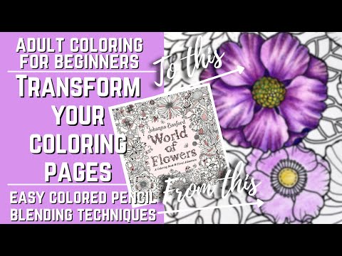 Видео: Как преобразить раскраски | Из «плоских» в трёхмерные | Цветные карандаши «Чёрная вдова»