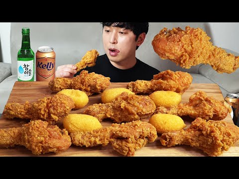 Видео: Хрустящие жареные шарики из курицы и сыра MUKBANG REALSOUND ASMR EATINGSHOW