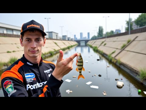 Видео: Стритфишинг среди мусора / Что можно поймать в городе на спиннинг