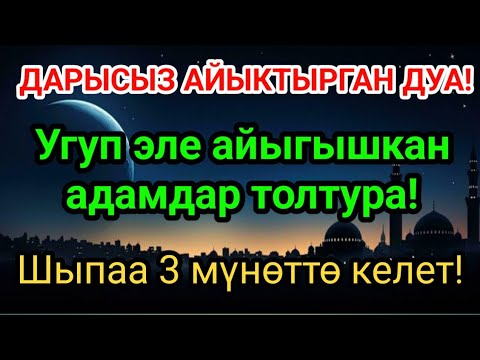 Видео: МИҢДЕГЕН АДАМДАР ДАРЫСЫЗ АЙЫГЫП КЕТТИ! Пайгамбардын дубасы керемет кылды! 🤲