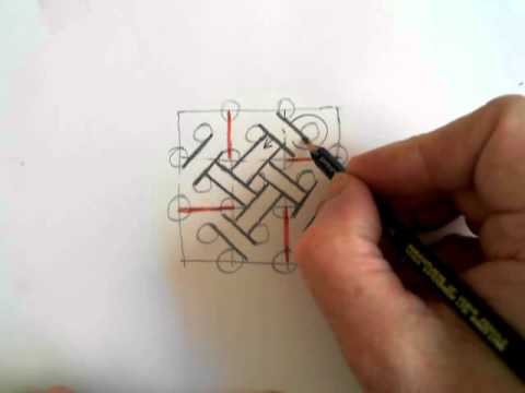 Видео: Кельтский узор 8 (линии разрыва 2)