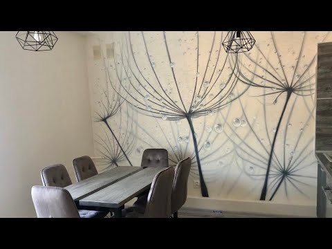 Видео: Аэрография на стене.Painting"Одуванчик"