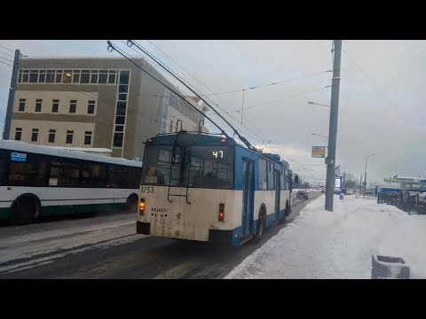 Видео: Троллейбус №47 ВЗТМ-5284 б.1753 (28.01.2019)