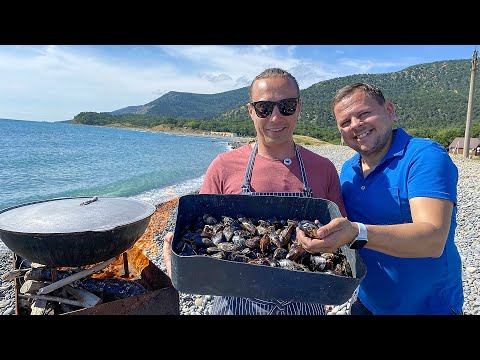 Видео: Мидии в шампанском