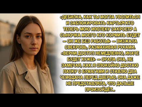 Видео: «Без зарплаты ты нам не нужна! Кто теперь будет тянуть ипотеку?» — визг свекрови на весь подъезд...