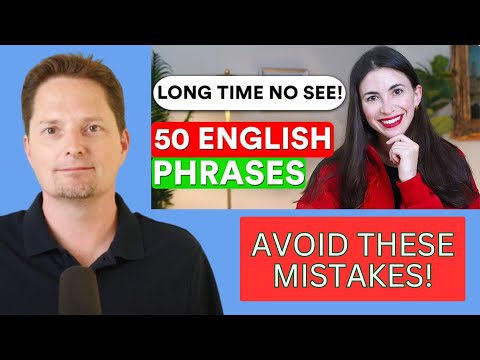 Видео: 50 самых распространённых английских фраз/Используйте их в разговоре/Избегайте ошибок от Linguama...