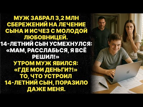 Видео: Муж забрал 3,2 млн и исчез с любовницей! Но то, что устроил 14-летний сын поразило ВСЕХ!