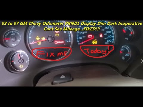 Видео: 07-13 GMC Yukon Tahoe Suburban и т.д. Дисплей одометра PRNDL тускнеет...ИСПРАВЛЕНО! Ремонт снятия...