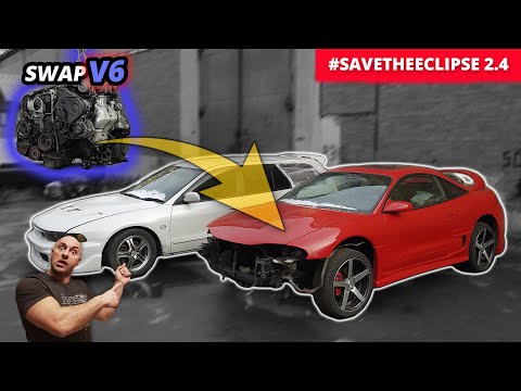 Видео: Снимаю мотор и взвешиваю его. Свап V6 6a13tt из Mitsubishi Legnum в Eclipse 2G. #SaveTheEclipse 2.4