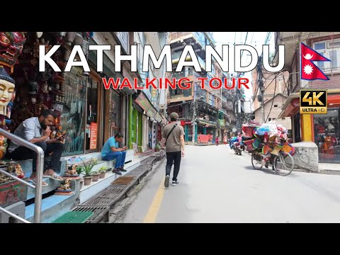 Видео: Пешеходная экскурсия по Катманду Тамель. Виртуальное путешествие по Непалу. 4K UHD