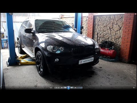 Видео: Замена передних левых нижних рычагов на BMW X5 2008  БМВ X5 3,0 Diesel