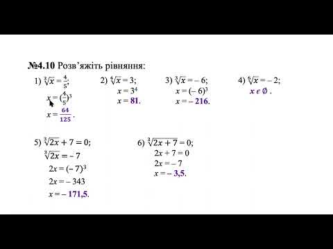 Видео: Корінь n-го степеня. Розв'язування рівнянь. Урок 2. Алгебра 10 клас