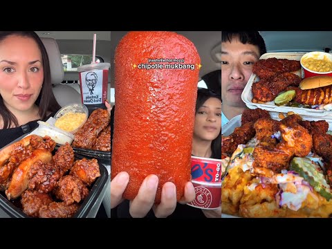 Видео: Подборка мукбангов (TikTok) 🌯 | Burger King, поднятие тростника, Dave’s и многое другое | Mukbang...
