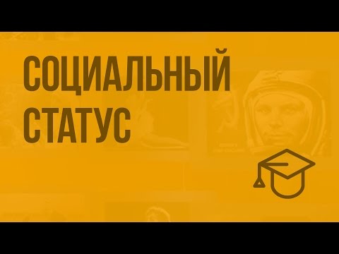 Видео: Социальный статус. Видеоурок по обществознанию 11 класс