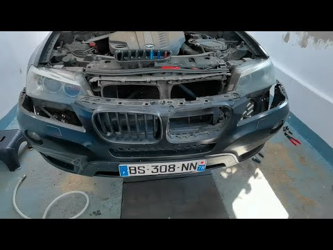 Видео: СНЯТИЕ ФАРЫ И ПЕРЕДНЕГО БАМПЕРА BMW X3 F25!