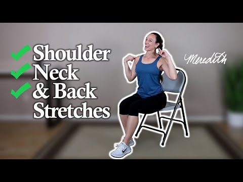 Видео: Фитнес для пожилых людей: избавьтесь от боли в плечах, шее и спине с помощью этих упражнений на р...