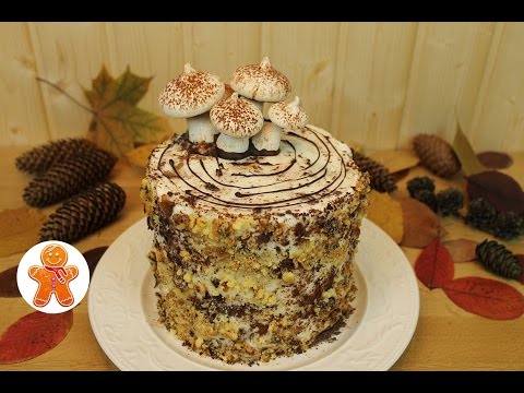 Видео: Сметанный торт "Трухлявый пень"